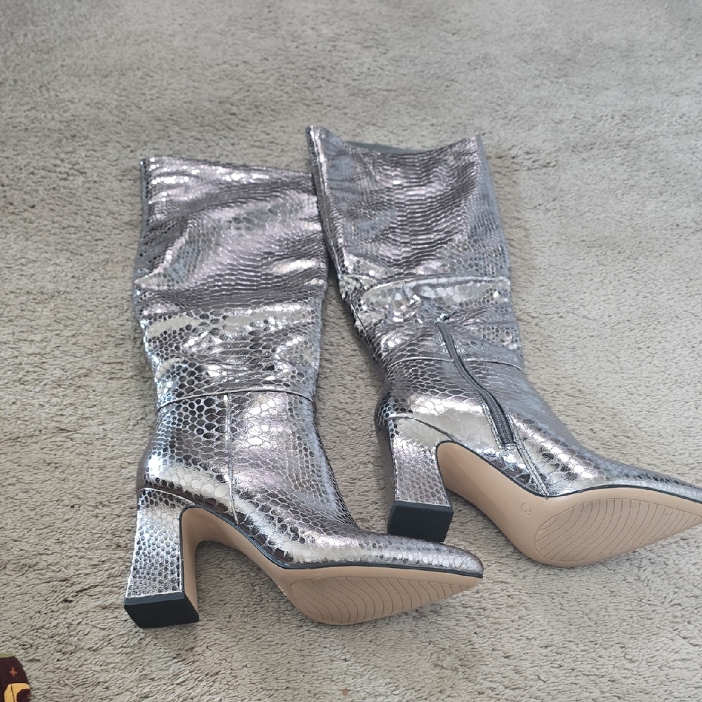 Michael Shannon Silver Heeled Boots